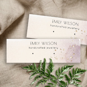 Abstraktes Gold Lila Watercolor Earring Display Mini Visitenkarte