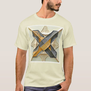 Abstraktes Gold-Metall-Design T-Shirt