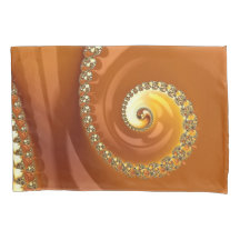 Abstraktes Gold Orange Gradient Spiral Fraktal