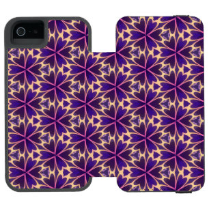 Abstraktes Gold Rosa Blumen Incipio Watson™ iPhone 5 Geldbörsen Hülle