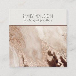 Abstraktes Gold Textur-Band-Display Quadratische Visitenkarte