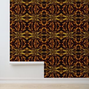 Abstraktes Golden Srars Black and Gold-Muster Tapete