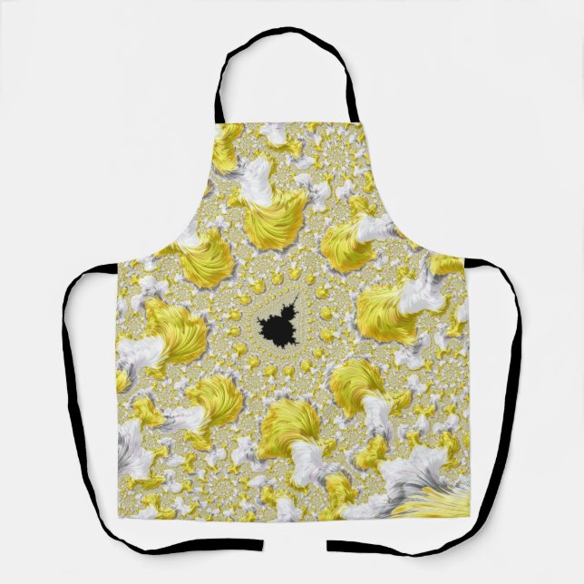 Abstraktes Goldenes Gelbes Symmetrisches Fraktal Schürze (Vorderseite)