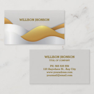Abstraktes Goldenes Muster Visitenkarte