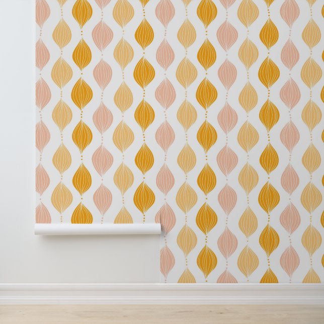 Abstraktes goldenes Ogemuster Tapete (Anwendung)