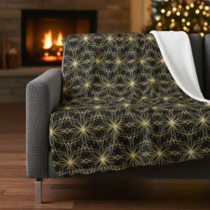 Abstraktes Goldenes Sternenexplosions-Geometrische Sherpadecke