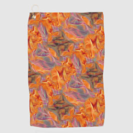 Abstraktes goldenes Tamarin mit gekreuzten Beinen Golfhandtuch