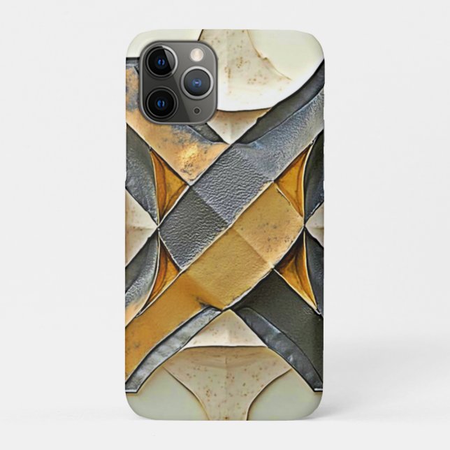 Abstraktes Goldmetalldesign Case-Mate iPhone Hülle (Rückseite)
