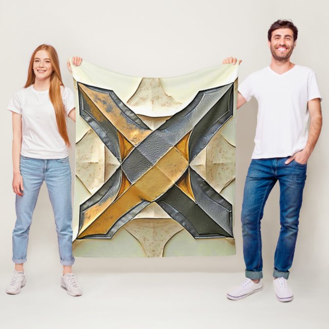 Abstraktes Goldmetalldesign Fleecedecke (Beispiel)