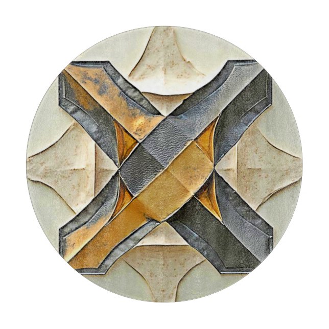 Abstraktes Goldmetalldesign Schneidebrett (Vorderseite)