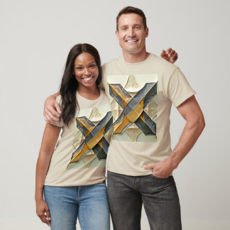 Abstraktes Goldmetalldesign T-Shirt