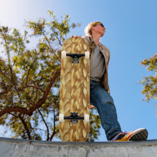 Abstraktes Goldmuster Skateboard