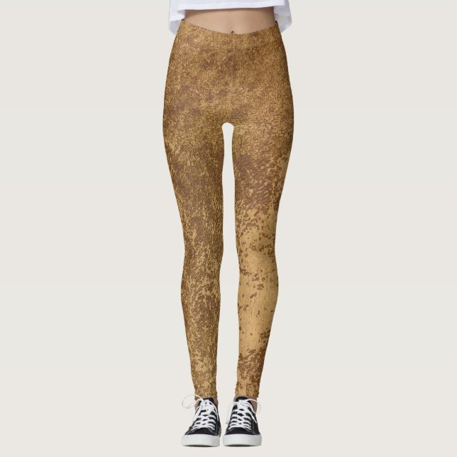 Abstraktes Goldpapier Leggings (Vorderseite)