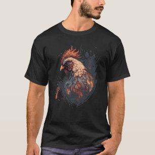 Abstraktes Graffiti-Hühner-Bauernhof-Tier-Haustier T-Shirt