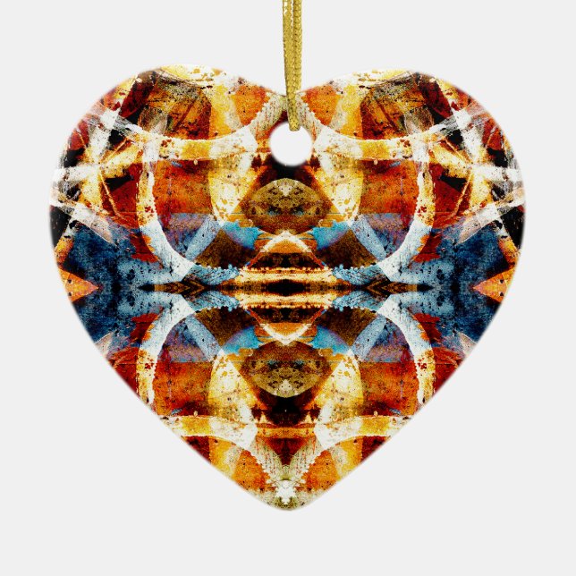 Abstraktes Graffiti-Muster Keramikornament (Vorne)