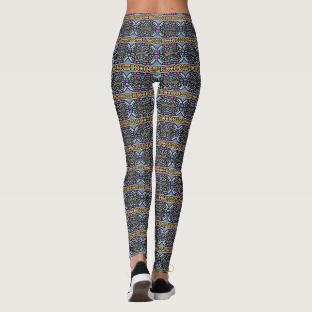 Abstraktes Graffiti-Muster Leggings (Rückseite)