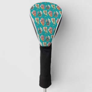 Abstraktes grafisches Kaktussucculent-Muster Golf Headcover