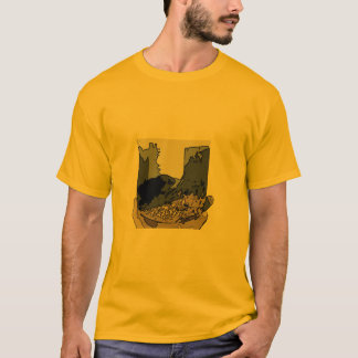 Abstraktes Grasland-Wühlmaus-T-Shirt T-Shirt