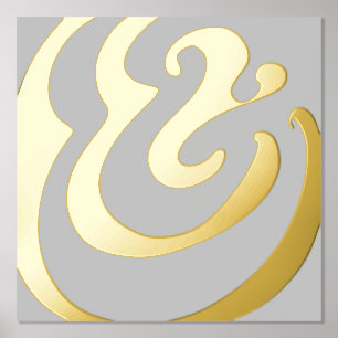 Abstraktes Graues Gold Foliendrucke