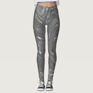 Abstraktes graues Marmormuster Leggings