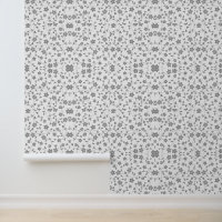 Abstraktes graues und weißes Blumenpapier