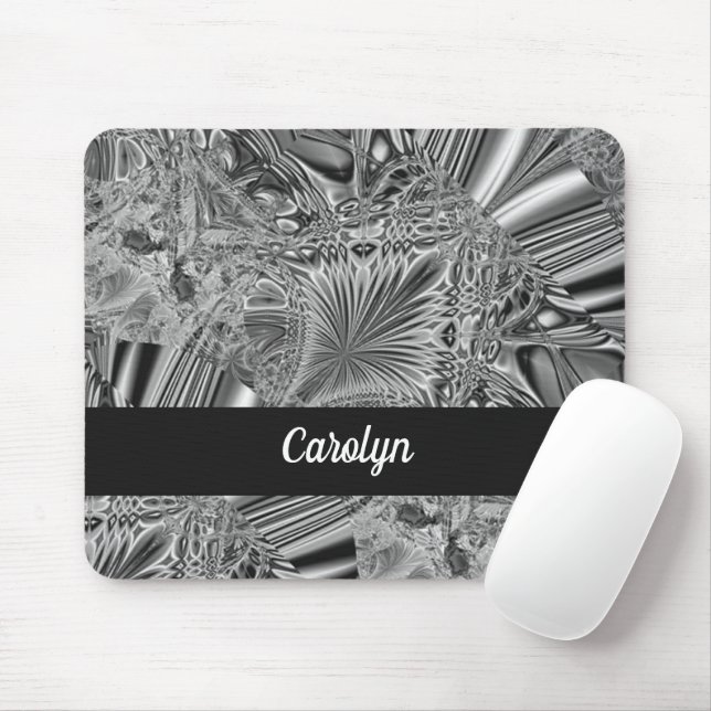 Abstraktes Graukristall Mousepad (Mit Mouse)
