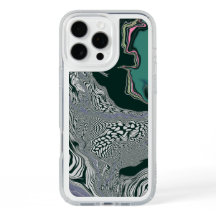 Abstraktes Green Marble Swirl Art iPhone Case