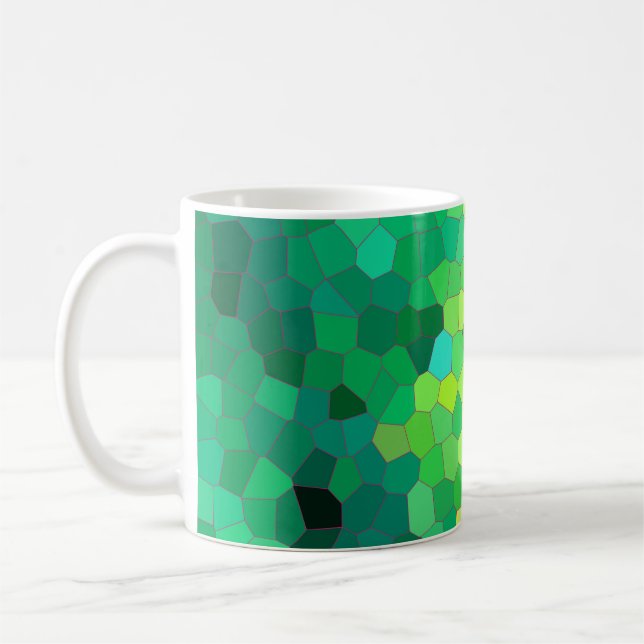 Abstraktes Green Reptile Skin Muster Kaffeetasse (Links)