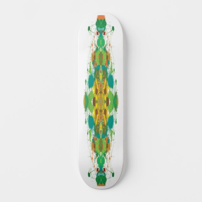 Abstraktes Green Skateboard Deck (Vorderseite)