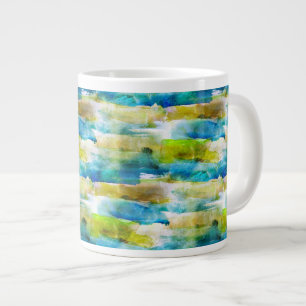abstraktes Grün, blau Jumbo-Tasse