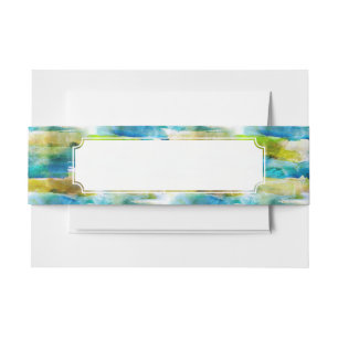 Abstraktes Grün des Watercolor, blau Einladungsbanderole