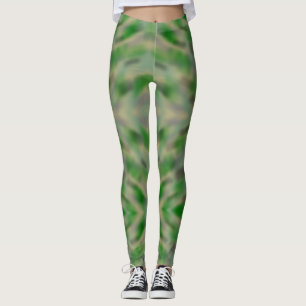 Abstraktes grün-graues Tarnmuster-Design Leggings