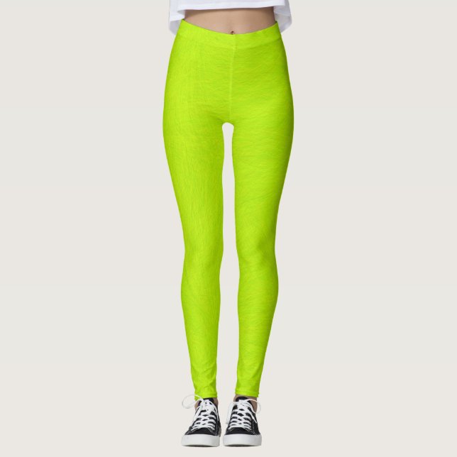 Abstraktes Grün Limon Leggings (Vorderseite)