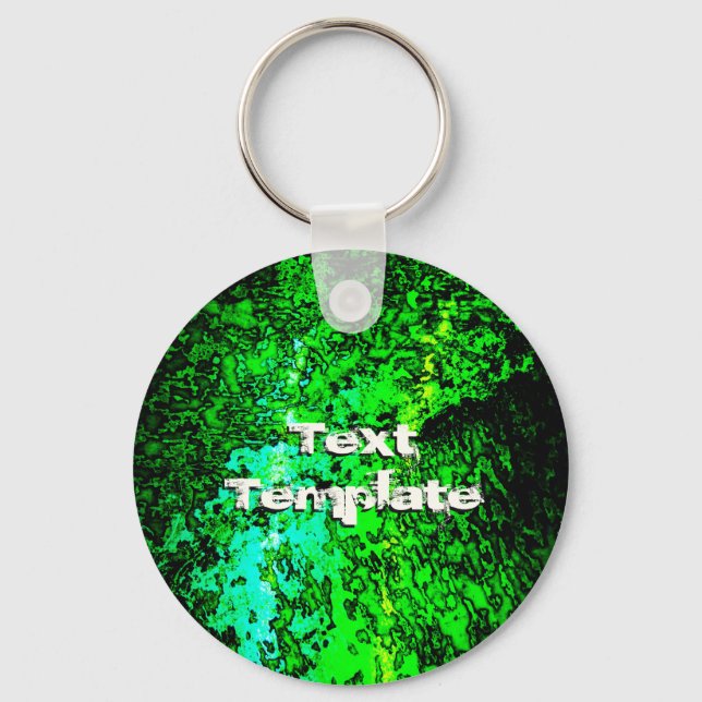 Abstraktes Grün Schlüsselanhänger (Vorderseite)