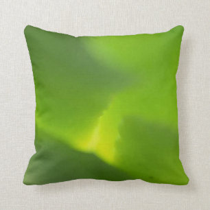 Abstraktes Grün und Gelb Kissen