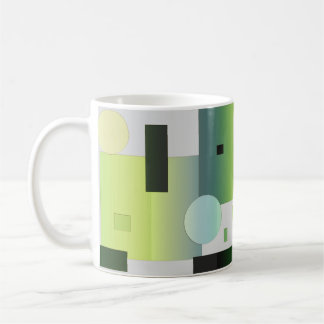 Abstraktes Grün Vier Kaffeetasse