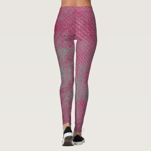 Abstraktes Grundierleder Leggings (Rückseite)