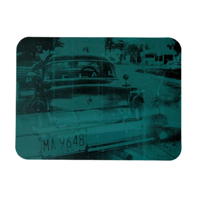 Abstraktes grünes Auto Magnet (Horizontal)