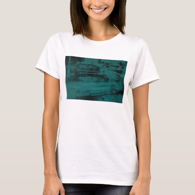 Abstraktes grünes Auto T-Shirt (Vorderseite)