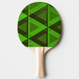 Abstraktes grünes Dreieck-Muster-Paddel Tischtennis Schläger