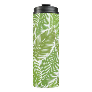 Abstraktes grünes florales nahtloses Hintergrundbi Thermosbecher