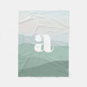 Abstraktes Grünes Gebirge Wasserfarbenwelt Landsch Fleecedecke