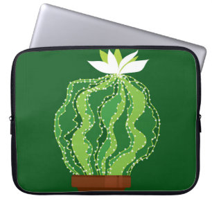 Abstraktes grünes Kaktus nahtloses Muster Laptopschutzhülle
