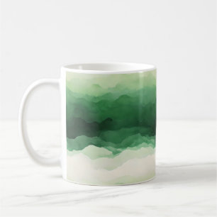 Abstraktes grünes Lichtmuster Kaffeetasse