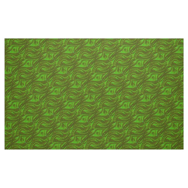 Abstraktes grünes Muster Stoff (Fat Quarter (45,7 x 55,9 cm))