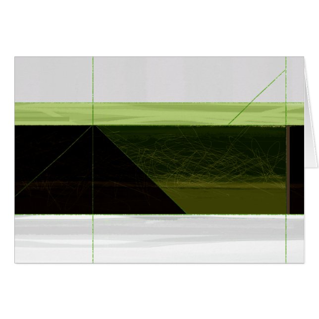 Abstraktes Grünes und Weiß (Vorderseite (Horizontal))