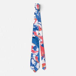 Abstraktes Grunge Floral Muster Krawatte