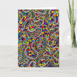 Abstraktes Gumball-Fabrik-Kunst-Design-Grußkarte Karte