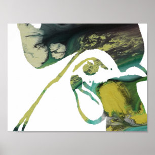 Abstraktes Hahn-Schattenbild Poster