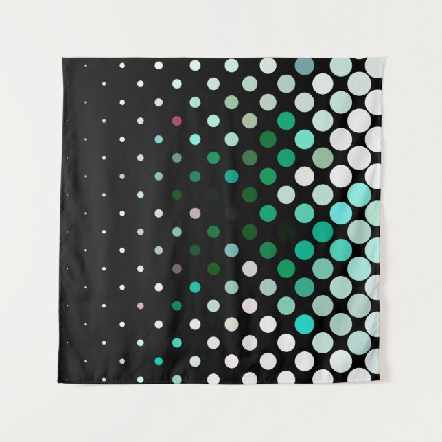 Abstraktes Halbton-Hintergrundmuster. Geometrische Wandteppich (Vorderseite)